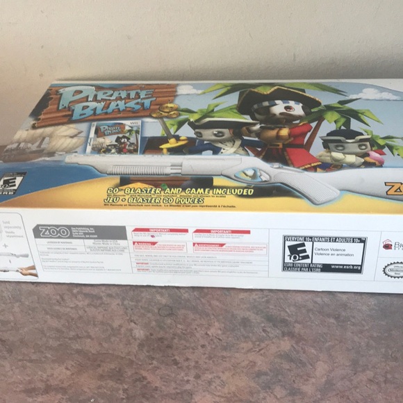 Wii Pirate Blast Game 20” Blaster Gun NINTENDO Console Ship Treasure Caribbean - Picture 3 of 3